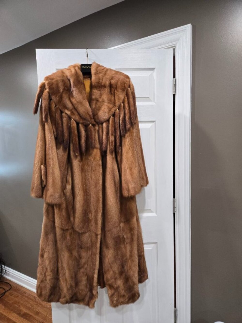 GENUINE REAL FUR MINK MAXI LONG COAT ONE SIZE M-L-XL